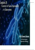 Genetics Chapter 17: Control of Gene Expression in Eukaryotes 