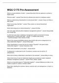 WGU C175 Pre-Assessment