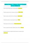Abeka Grade 7 History Quiz 9 Chapter 8&period;2-8&period;3 Rated A&plus;