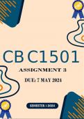 CBC1501 Assignment 3 Due 7 May  2024