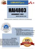 HAI4803 Assignment 1 &lpar;COMPLETE ANSWERS&rpar; 2024 - DUE 16 May 2024