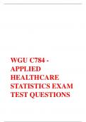 WGU C784 NEW GENERATION 2024 EXAM QUESTIONS WITH CORRECT ANSWERS 100% VERIFIED BY EXPERTS