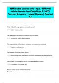 NM broker basics unit 1 quiz - NM real  estate license law Questions & 100%  Correct Answers | Latest Update | Graded  A+