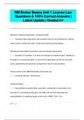 NM Broker Basics Unit 1 License Law Questions & 100% Correct Answers |  Latest Update | Graded A+ 