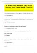 NUR 1004 Final Questions & 100&percnt; Verified  Answers &vert; Latest Update &vert; Already Graded A&plus;