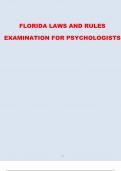 FLORIDA LAWS AND RULES EXAMINATION FOR PSYCHOLOGISTS 2 &sol; 13