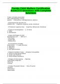 Florida Child Welfare  Exams 