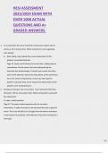 HESI ASSESSMENT 2023 2024 EXAM WITH OVER 100 ACTUAL QUESTIONS AND A&plus; GRADED ANSWERS