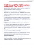 NASM Virtual EXAM 2024 Questions and Answers 100 Verified Answers&vert;&vert;Latest 2024&vert;&vert;ANSWERSHEET