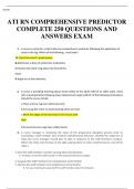 ATI RN COMPREHENSIVE PREDICTOR COMPLETE 250 QUESTIONS AND ANSWERS EXAM