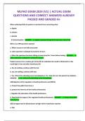 MLPAO EXAM 2024 &lpar;V1&rpar; &vert; ACTUAL EXAM QUESTIONS AND CORRECT ANSWERS ALREADY PASSED AND GRADED A&plus;