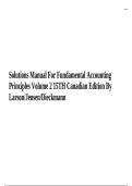 Solutions Manual For Fundamental Accounting Principles (Volume 2) 15TH Canadian Edition By Larson/Jensen/Dieckmann 2024.