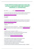 CTCM CERTIFICATION EXAM 2024&vert; WITH 300&plus; ACTUAL EXAM QUESTIONS AND CORRECT ANSWERS&vert; A&plus; GUARANTEED