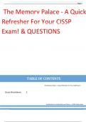 The Memory Palace - A Quick  Refresher For Your CISSP  Exam! & QUESTIONS