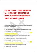 CH 22 IFSTA, 2024 NEWEST  [A+ GRADED] QUESTIONS  WITH CORRECT ANSWERS.  100% ACTUAL EXAM