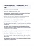 Data Management Foundations - WGU C175