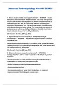 Advanced Pathophysiology Nurs611 EXAM I - 2024