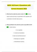 BIOD 102 Exam 2 Questions with Correct Answers