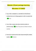 Module 2 Exam portage learning Microbio 171 BIOD