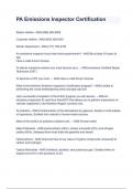 PA Emissions Inspector Certification &lpar;1