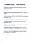 Private Pilot Stage II Exam - Jeppesen