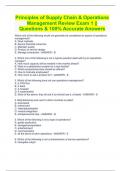 Principles of Supply Chain & Operations Management Review Exam 1 || Questions & 100% Accurate Answers