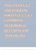 TNCC EXAM 1, 2, 3 AND TEST BANK FOR LEVEL 1, 2, & 3 COMPRISING OVER 500 REAL QUESTIONS AND ANSWERS 2024