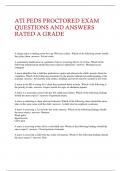 ATI PEDS PROCTORED EXAM QUESTIONS AND ANSWERS RATED A GRADE