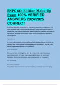 BEST REVIEW ENPC 6th Edition Make-Up Exam 100% VERIFIED  ANSWERS 2024/2025  CORRECT