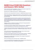 NASM Virtual EXAM 2024 Questions and Answers 100&percnt; Verified Answers&vert;&vert;Latest 2024 ANSWERSHEET
