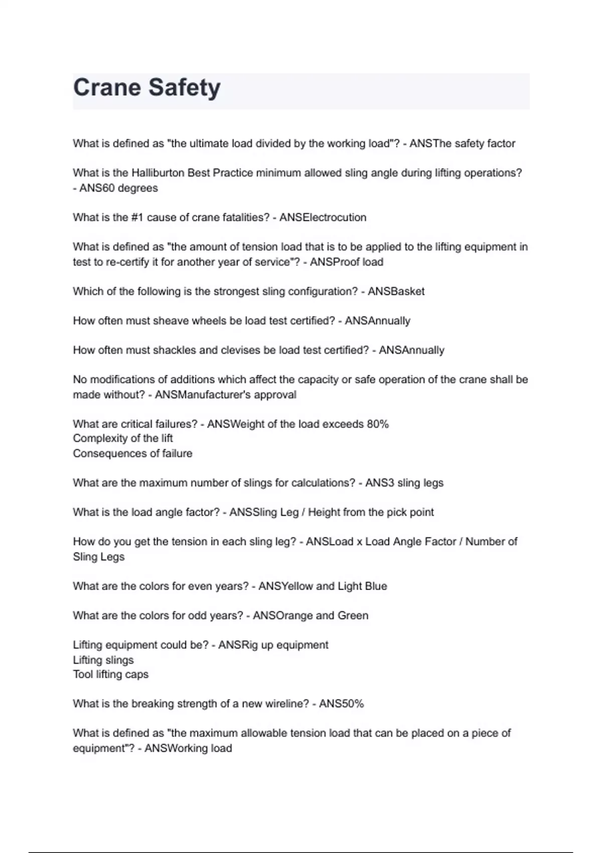 General crane safety 2024/2025 Questions and Answers100 Accurate