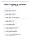 LEA ACC Practice Exam with Answers  100&percnt; Verified