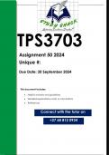TPS3703 Assignment 50 PORTFOLIO (ANSWERS) 2024 - DISTINCTION GUARANTEED.