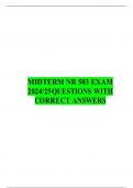 NR 503 MIDTERM EXAM 2024/25 QUESTIONS WITH CORRECT ANSWERS
