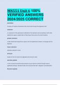 MN551 Unit 6 100&percnt;  VERIFIED ANSWERS  2024&sol;2025 CORRECT ALREADY PASSED