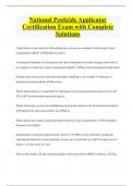 National Pesticide Applicator  Certification Exam with Complete  Solutions