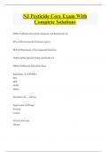 NJ Pesticide Core Exam With  Complete Solutions