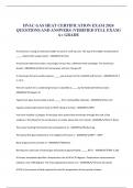 HVAC GAS HEAT CERTIFICATION EXAM 2024 QUESTIONS AND ANSWERS (VERIFIED FULL EXAM) A+ GRADE