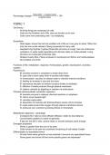 Summary Study Notes IB HL Biology 