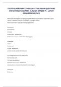 STOTT PILATES WRITTEN EXAM ACTUAL EXAM QUESTIONS AND CORRECT ANSWERS ALREADY GRADED A+ LATEST 2024 (BRAND NEW!!)