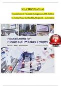 TEST BANK and SOLUTION MANUAL for Foundations of Financial Management, 18th Edition by Stanley Block, Geoffrey Hirt, Verified Chapters 1 - 21, Complete Newest Version