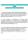 RN 2019 Leadership ATI Exam, Leadership ATI Proctored Focus,  Leadership ATI Proctored Remediation Questions and Answers (2024 / 2025) (Verified Answers)