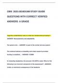 CBIS 2023-2024EXAM STUDY GUIDE  QUESTIONS WITH CORRECT VERIFIED  ANSWERS A GRADE