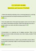 CLT Exam Questions and Answers (Verified)