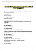 CLINICAL REASONING EXAM QUESTIONS AND ANSWERS &commat; 2024