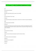 PA Exam 3 with Verified Solutions Latest
