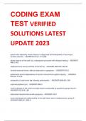 Exam &lpar;elaborations&rpar; Certified coding and billing specialist 
