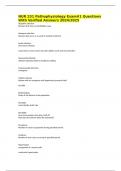 NUR 231 Pathophysiology Exam&num;1 Questions With Verified Answers 2024&sol;2025 