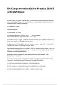 RN Comprehensive Online Practice 2024 B with NGN Exam Questions With Complete Solutions&excl;&excl;&excl;