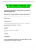 MSF BRC RIDER HANDBOOK STUDY Questions and Correct Solutions 2024